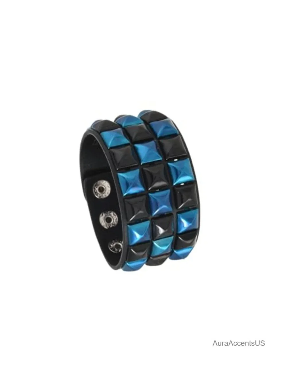 Emo Studded Leather Cuff Bracelet Punk Rock Goth Spike Wristband